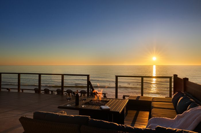 Deck at sunset