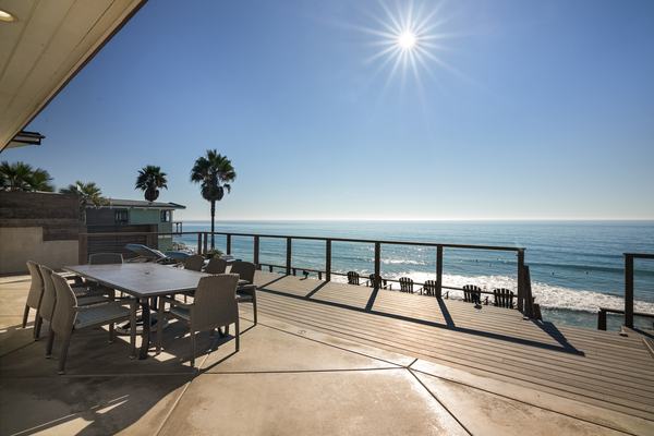 Dining Deck with Surfers