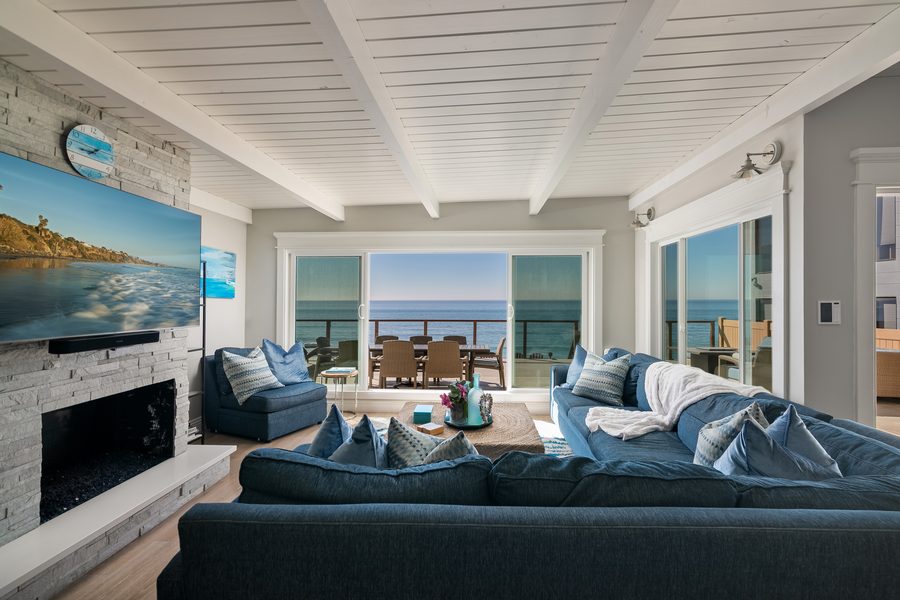 Living room with ocean view